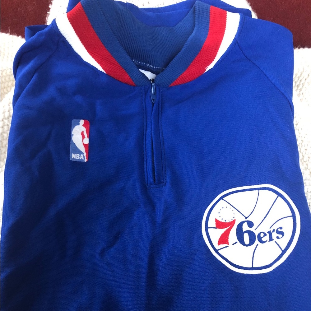 Vintage Philadelphia 76ers Warm Up Pullover Shirt